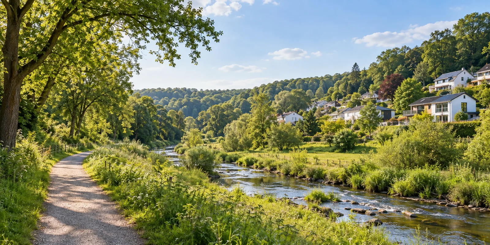 Grüne Tallandschaft in Erkrath